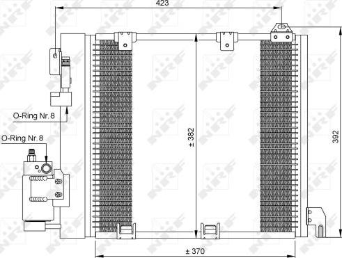 NRF 35302 - Кондензатор, климатизация vvparts.bg