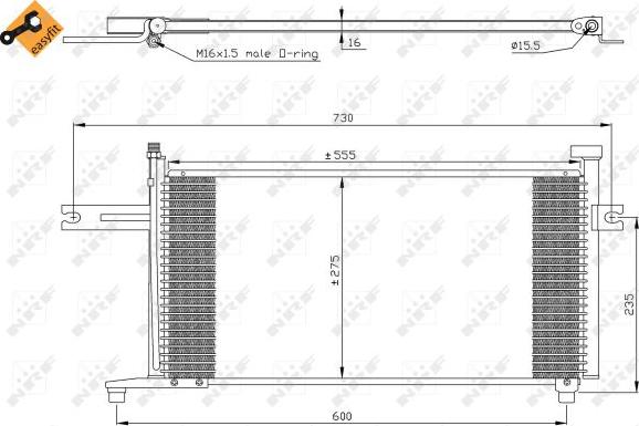 NRF 35315 - Кондензатор, климатизация vvparts.bg