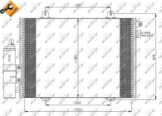 NRF 35379 - Кондензатор, климатизация vvparts.bg