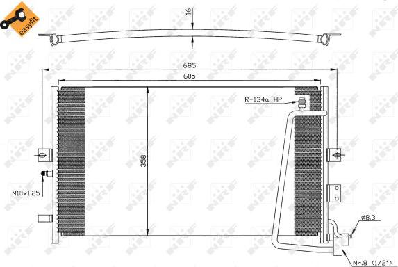 NRF 35269 - Кондензатор, климатизация vvparts.bg