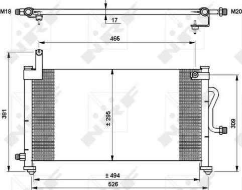 NRF  35765 - Кондензатор, климатизация vvparts.bg