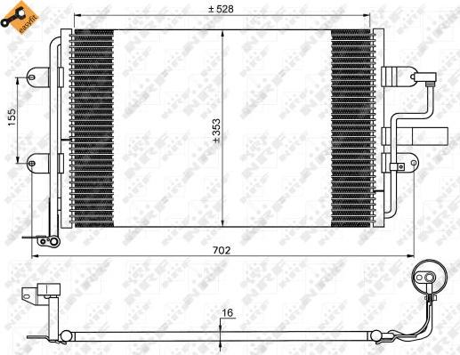 NRF 35733 - Кондензатор, климатизация vvparts.bg