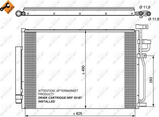 NRF  35775 - Кондензатор, климатизация vvparts.bg