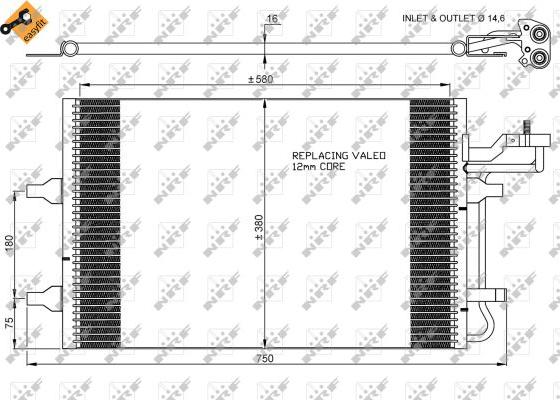 NRF 35770 - Кондензатор, климатизация vvparts.bg