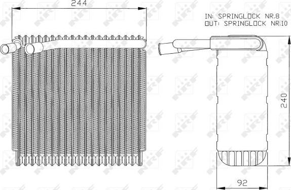 NRF 36027 - Изпарител, климатична система vvparts.bg