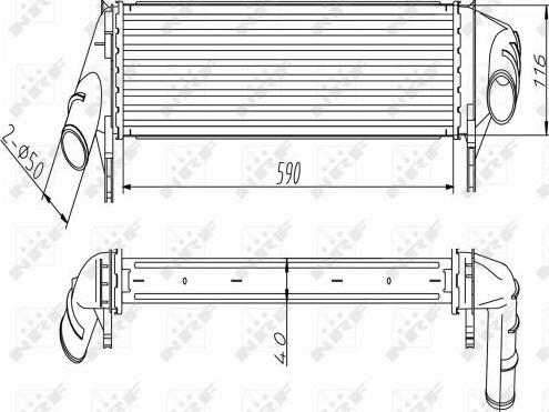 NRF 30255 - Интеркулер (охладител за въздуха на турбината) vvparts.bg