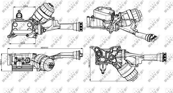 NRF 31348 - Корпус, маслен филтър vvparts.bg