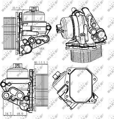 NRF 31308 - Корпус, маслен филтър vvparts.bg