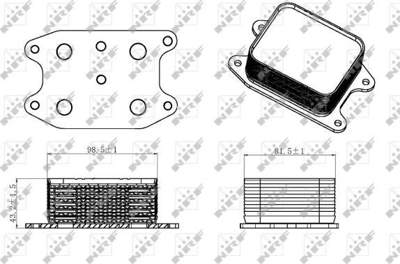 NRF 31329 - Маслен радиатор, двигателно масло vvparts.bg