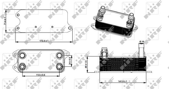 NRF 31275 - Маслен радиатор, автоматична трансмисия vvparts.bg