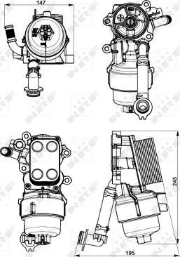 NRF 31752 - Корпус, маслен филтър vvparts.bg