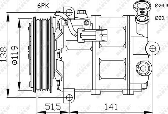 NRF 32499G - Компресор, климатизация vvparts.bg