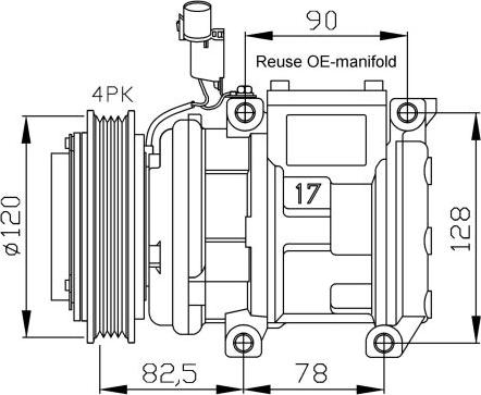 NRF  32449 - Компресор, климатизация vvparts.bg