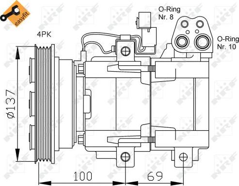 NRF  32444 - Компресор, климатизация vvparts.bg