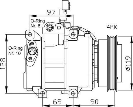 NRF 32441G - Компресор, климатизация vvparts.bg