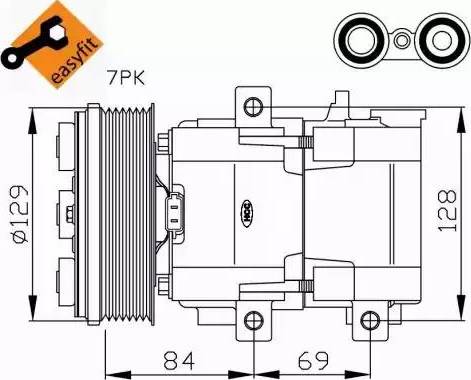 NRF 32447G - Компресор, климатизация vvparts.bg