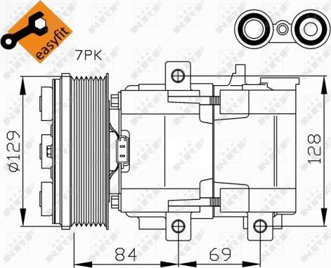 NRF 32447 - Компресор, климатизация vvparts.bg