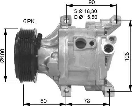 NRF 32466G - Компресор, климатизация vvparts.bg