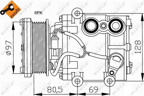 NRF 32401 - Компресор, климатизация vvparts.bg