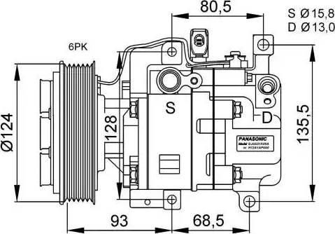 NRF 32408G - Компресор, климатизация vvparts.bg