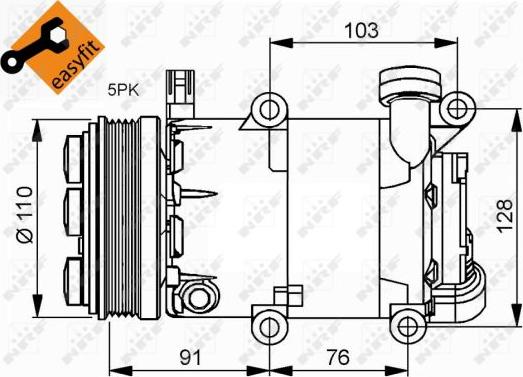 NRF 32415 - Компресор, климатизация vvparts.bg