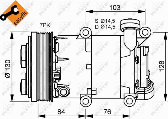 NRF 32410 - Компресор, климатизация vvparts.bg