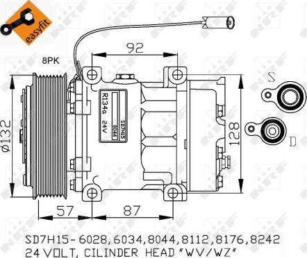 NRF 32412G - Компресор, климатизация vvparts.bg