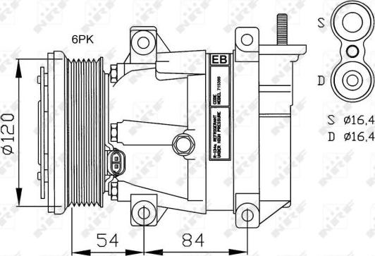 NRF 32484G - Компресор, климатизация vvparts.bg