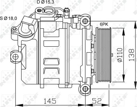 NRF 32435 - Компресор, климатизация vvparts.bg