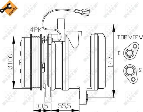 NRF  32436 - Компресор, климатизация vvparts.bg