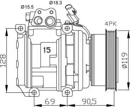 NRF 32438G - Компресор, климатизация vvparts.bg