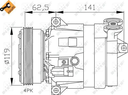 NRF 32421 - Компресор, климатизация vvparts.bg