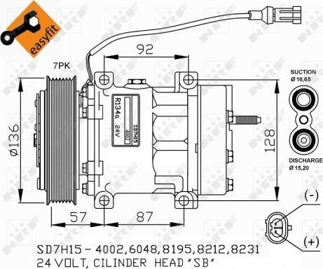 NRF 32477G - Компресор, климатизация vvparts.bg