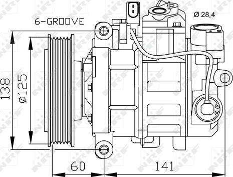 NRF 32512 - Компресор, климатизация vvparts.bg