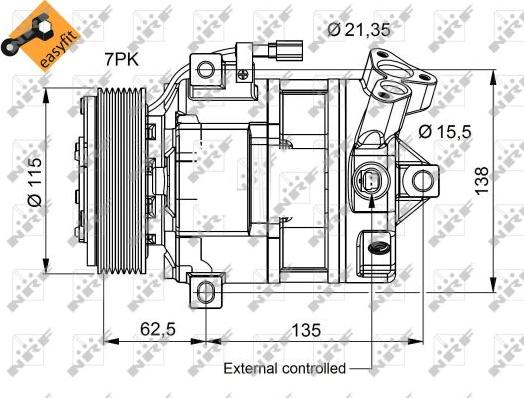 NRF 32692 - Компресор, климатизация vvparts.bg