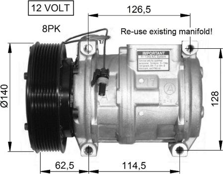 NRF 32661G - Компресор, климатизация vvparts.bg