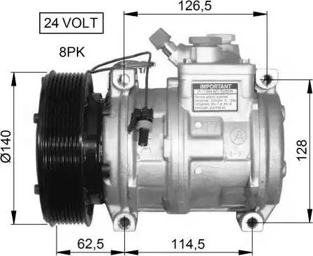 NRF 32662G - Компресор, климатизация vvparts.bg