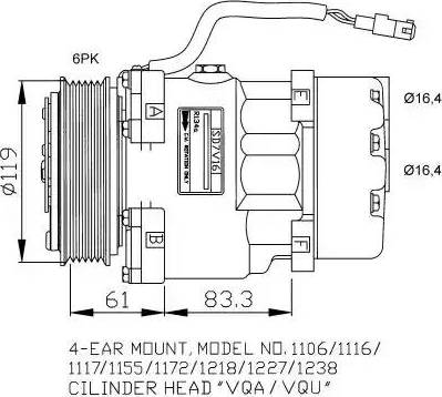 NRF 32040G - Компресор, климатизация vvparts.bg