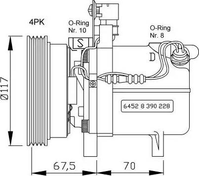 NRF 32055G - Компресор, климатизация vvparts.bg