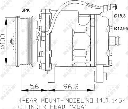 NRF 32065 - Компресор, климатизация vvparts.bg