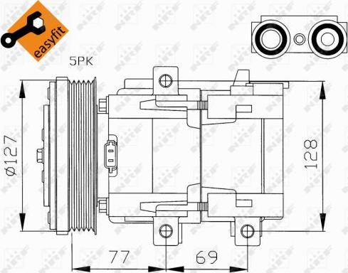 NRF 32061G - Компресор, климатизация vvparts.bg