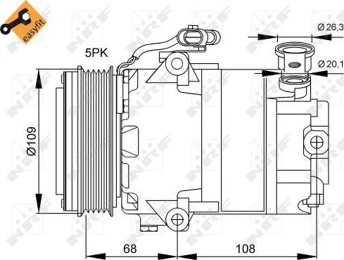 NRF 32083 - Компресор, климатизация vvparts.bg