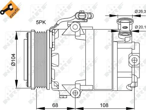 NRF 32082 - Компресор, климатизация vvparts.bg