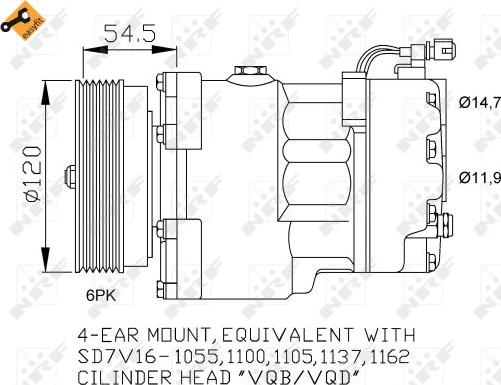 NRF 32033 - Компресор, климатизация vvparts.bg