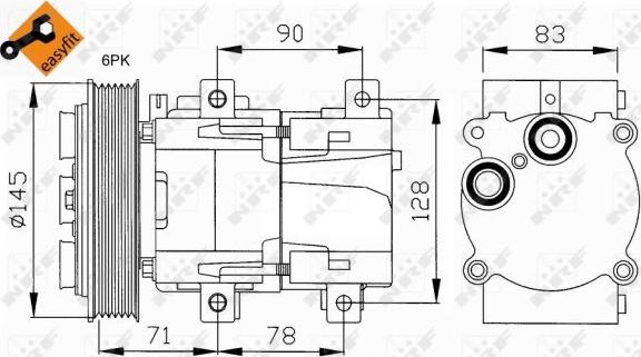 NRF 32076 - Компресор, климатизация vvparts.bg