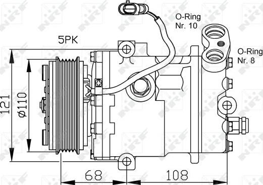 NRF 32197 - Компресор, климатизация vvparts.bg