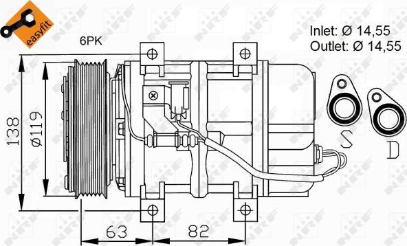 NRF 32109 - Компресор, климатизация vvparts.bg