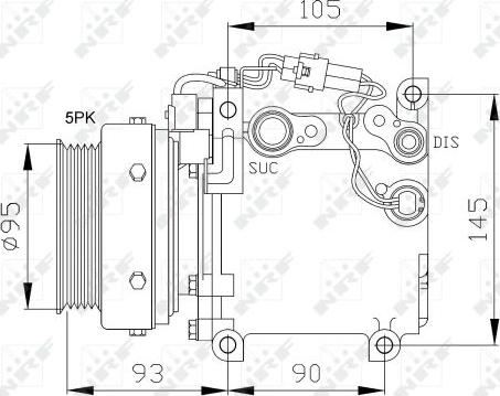 NRF 32100 - Компресор, климатизация vvparts.bg