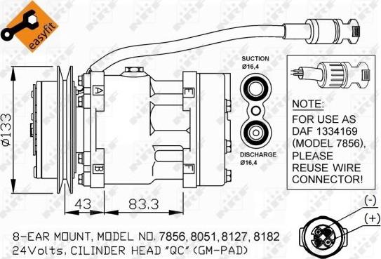 NRF 32114 - Компресор, климатизация vvparts.bg