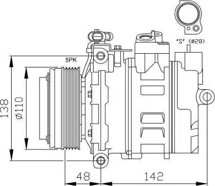 NRF 32116G - Компресор, климатизация vvparts.bg